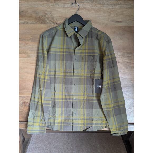 Mountain Hardwear Other - Mountain Hardwear Shirt Mens Medium Green Plaid Long Sleeve Collar Button-Up NWT